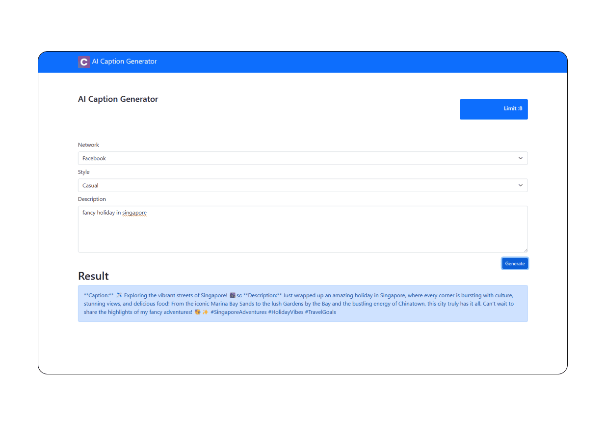 AI Caption Generator